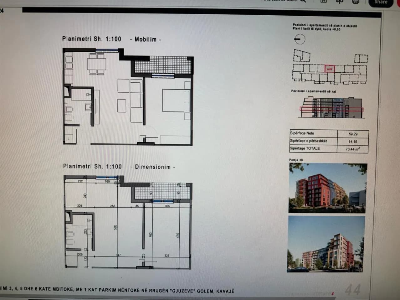 Apartament 1+1 në shitje në Miami II, Durrës