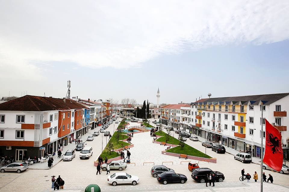 Panoramic view of Shijak  showcasing modern urban living and real estate opportunities