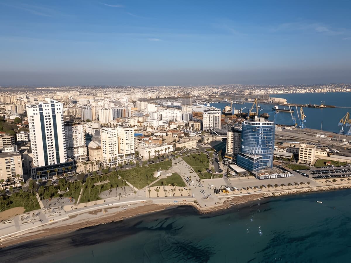 Modern apartment buildings and houses in Durrës showcasing beautiful real estate properties