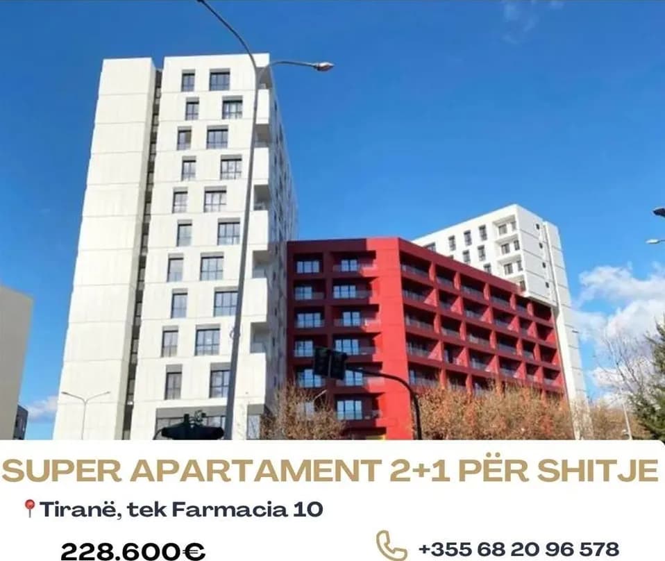 2-bedroom apartment for sale in Farmacia 10, Tirane