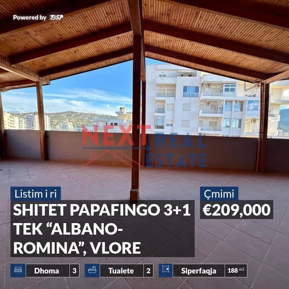 Apartament 3+1 në shitje në Albano-Romina, Vlorë