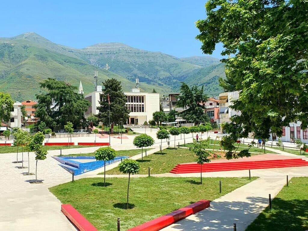 Panoramic view of Delvinë showcasing modern urban living and real estate opportunities