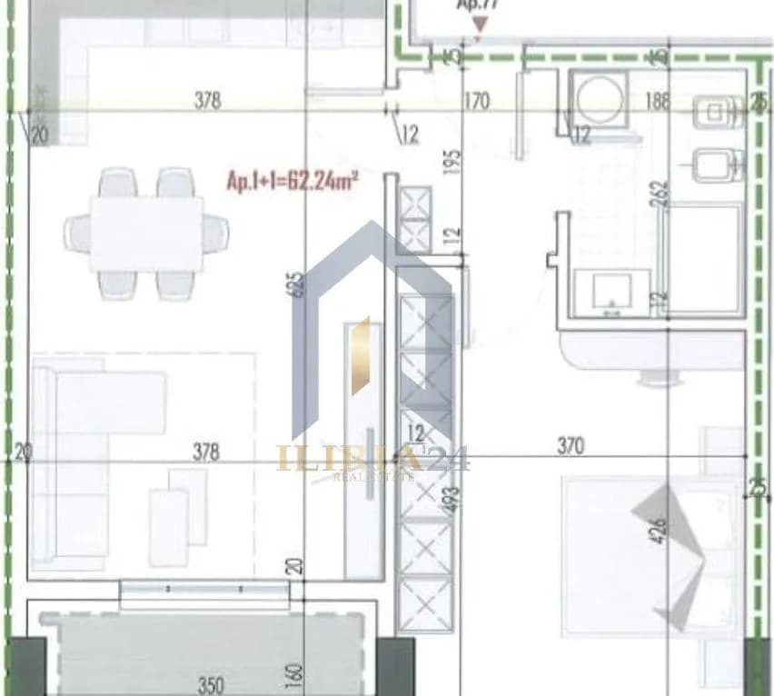 1-bedroom apartment for sale in Olive Park Residence, Tirane