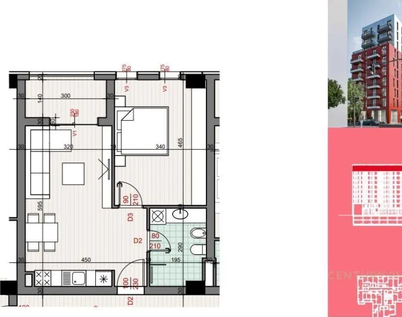 1-bedroom apartment for sale in Vizion Plus, Tirane