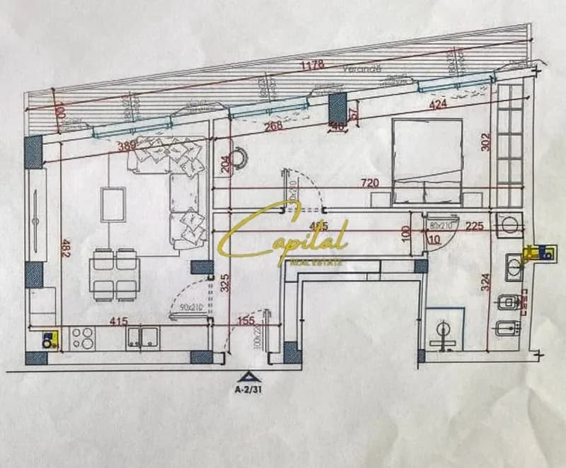 Apartament 1+1 në shitje në Instituti, Tiranë