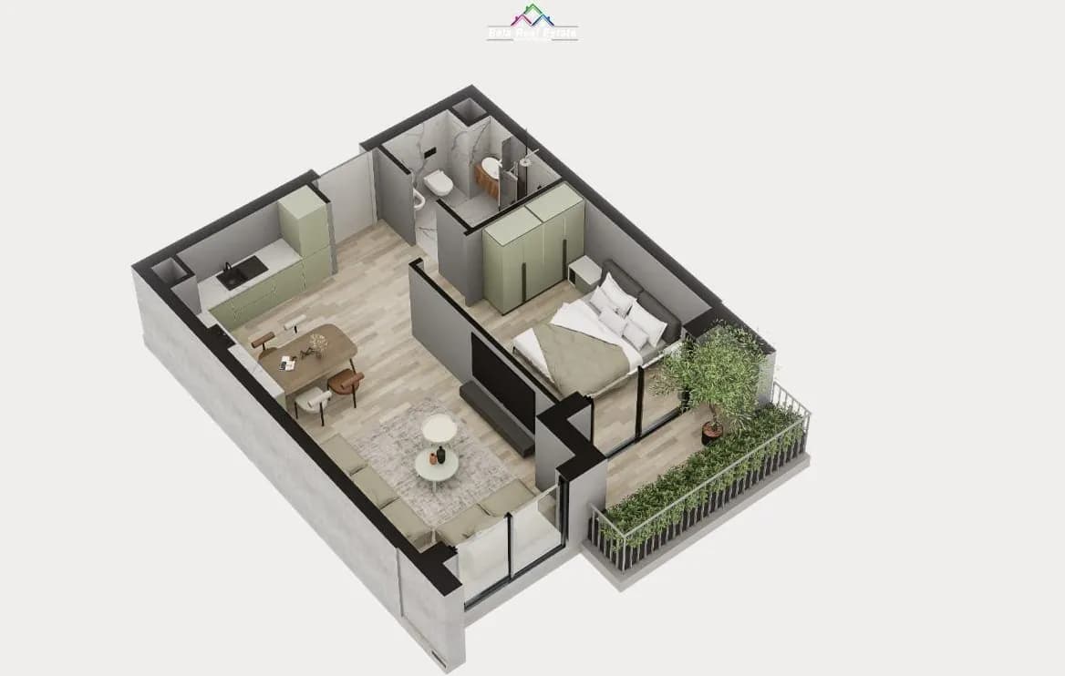1-bedroom apartment for sale in Sol Rezidenc, Tirane