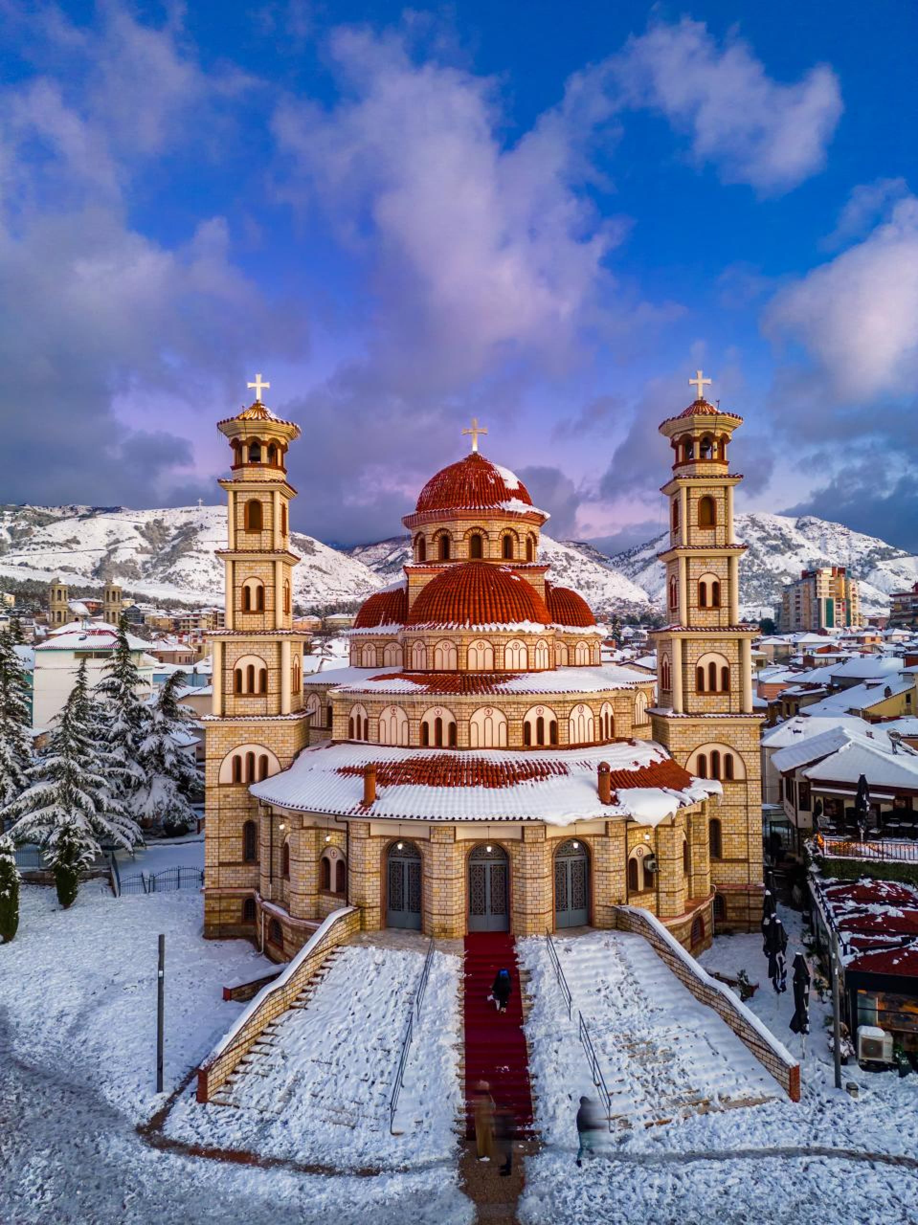 Panoramic view of Korce showcasing modern urban living and real estate opportunities