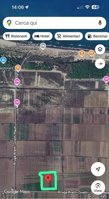 Land for sale in Spille, Kavaje