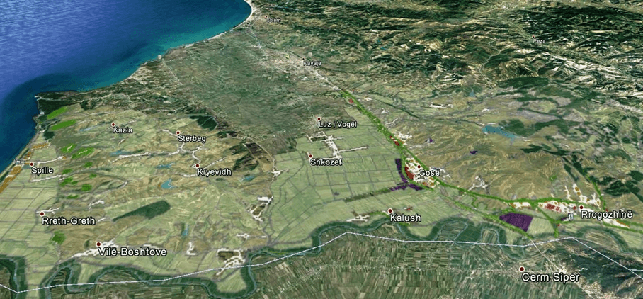 Panoramic view of Rrogozhinë  showcasing modern urban living and real estate opportunities