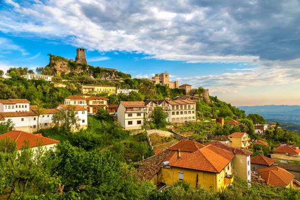 Panoramic view of Krujë  showcasing modern urban living and real estate opportunities